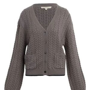 Favorite Daughter Cable-Wool Blend Cardigan L